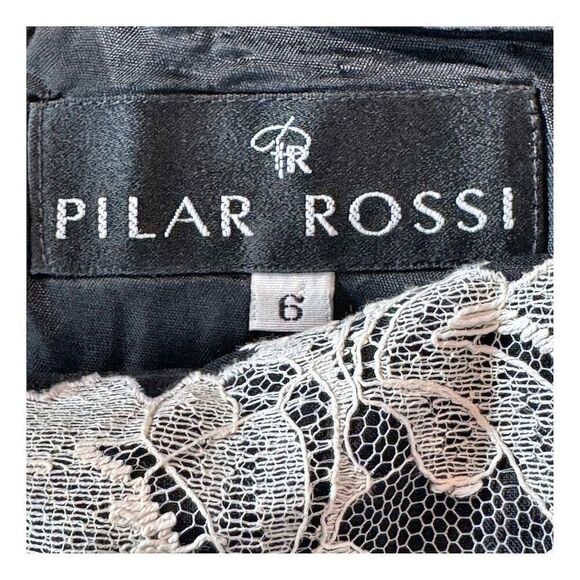 Pilar Rossi Women's Black Lace Sleeveless Party/Cocktail Dress. Size 6 - Picture 9 of 11